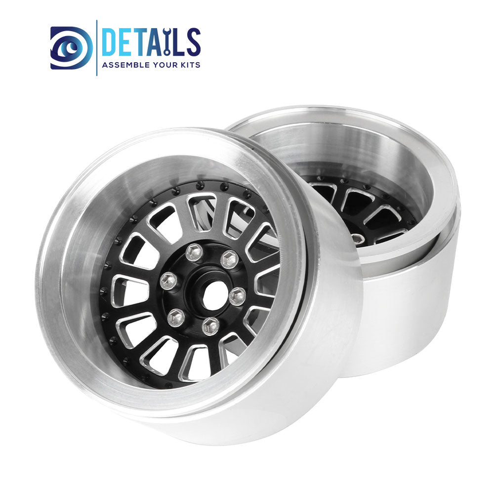 Hobby Details Offset -10mm Aluminum 2.2" Wheel Rim for 1/10 RC Crawler SCX10 Pro TRX4 VS4-10 Gen8 TRX6 CAPRA 4pcs/set A:Black B:Silver C:Titanium D:Copper