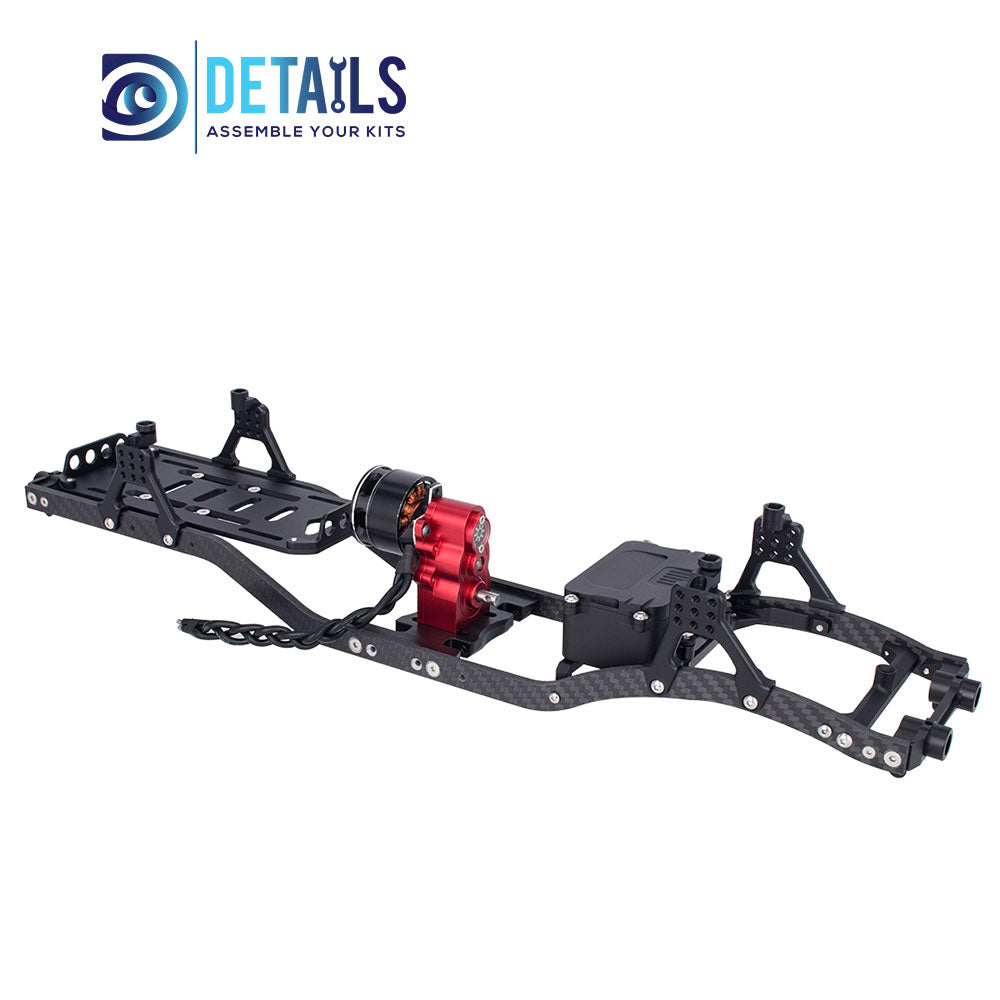 Hobby Details Aluminum CNC Vertical Gear Box High Performance Gearbox for 1/10 RC Crawler Car Upgrade Parts A:Black B:Red C:Titanium
