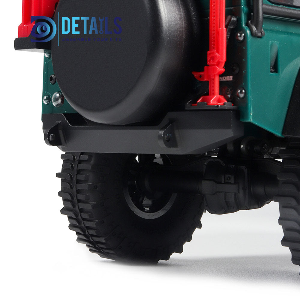 Aluminum CNC Classic Rear Bumper for TRX4M 1/18 Land Rover Defender