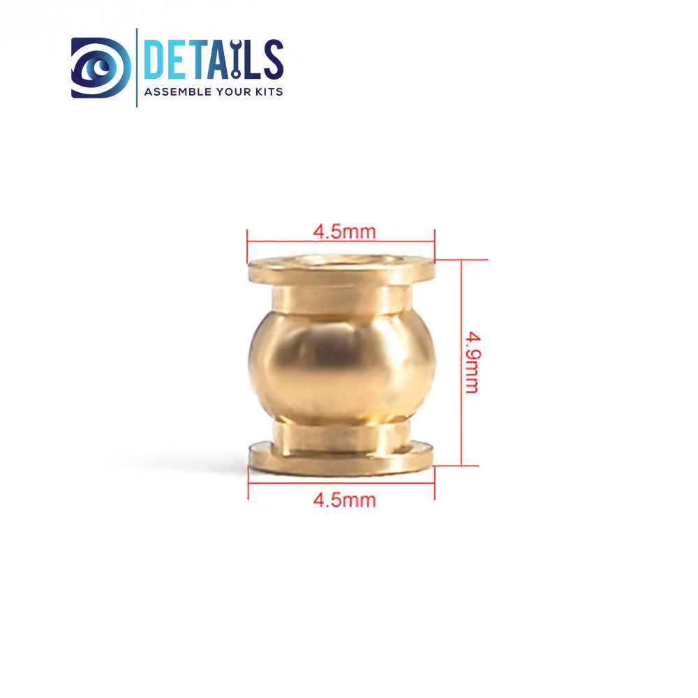 Brass Ball IDxLxOD=2.4X4.9X4.5mm for TRX-4M 1/18 Car 30pcs/set