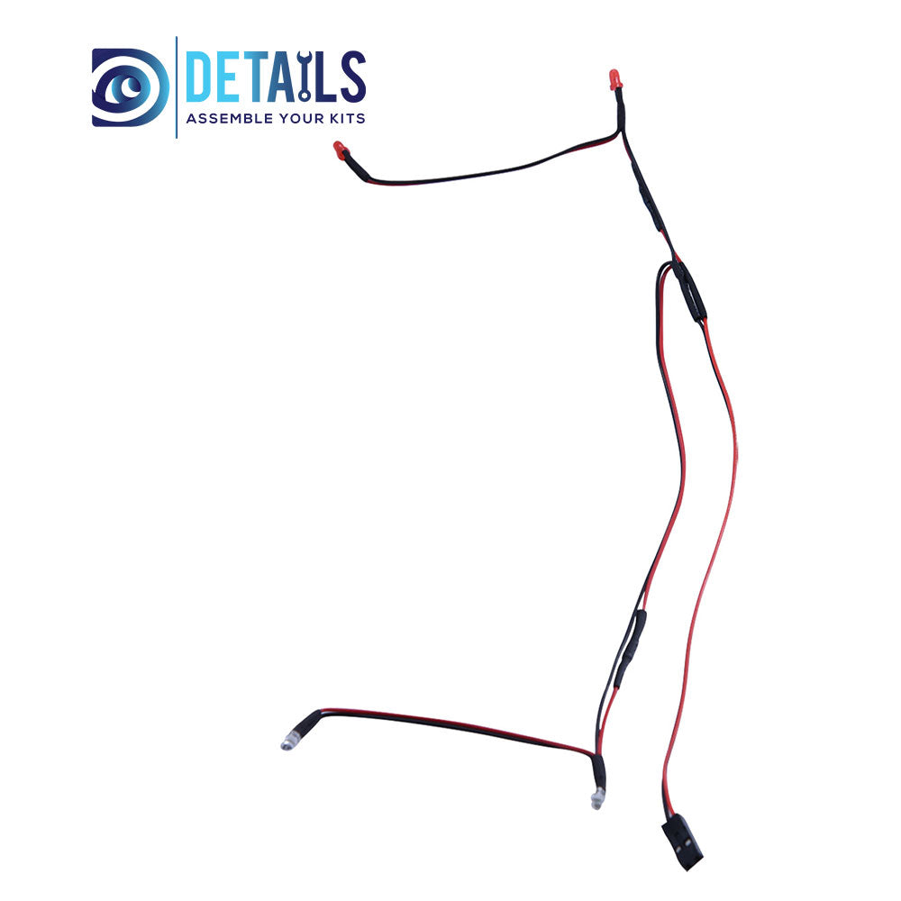 White Front LED Light &Red Rear Tail LED Light Set for TRX-4M Bronco 1/18 Car
