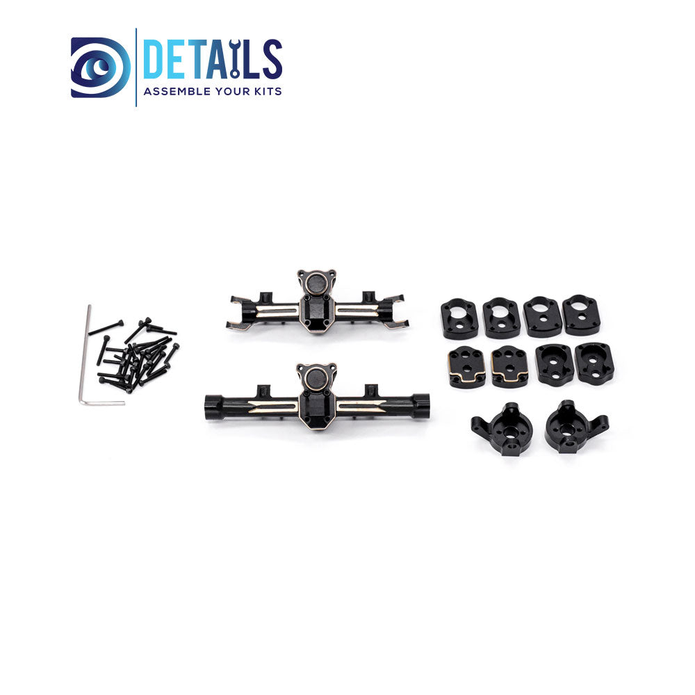 Brass SCX24 Portal Straight Front Rear Axle for 1/24 RC Crawler Car