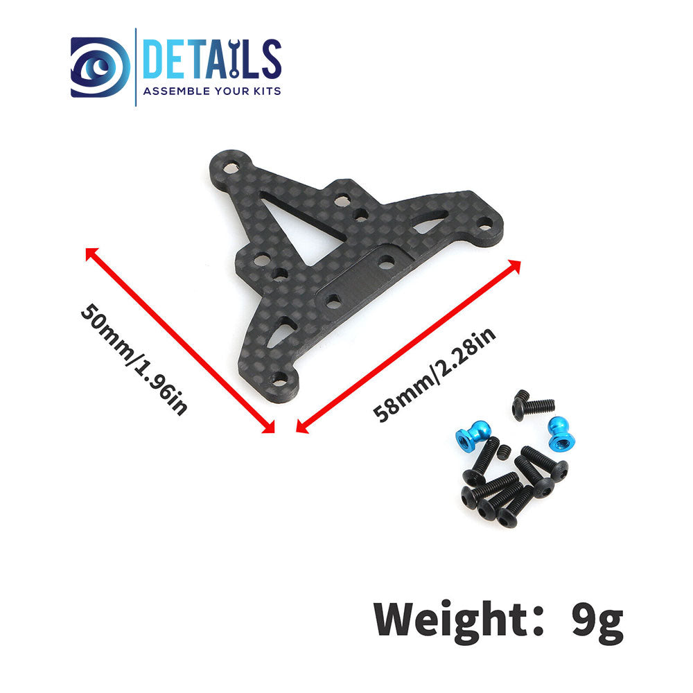 Carbon Fiber Front Wave Box Fixing Bracket For 1/10 Tamiya XV01 RC Upgrades Car Replacement Parts