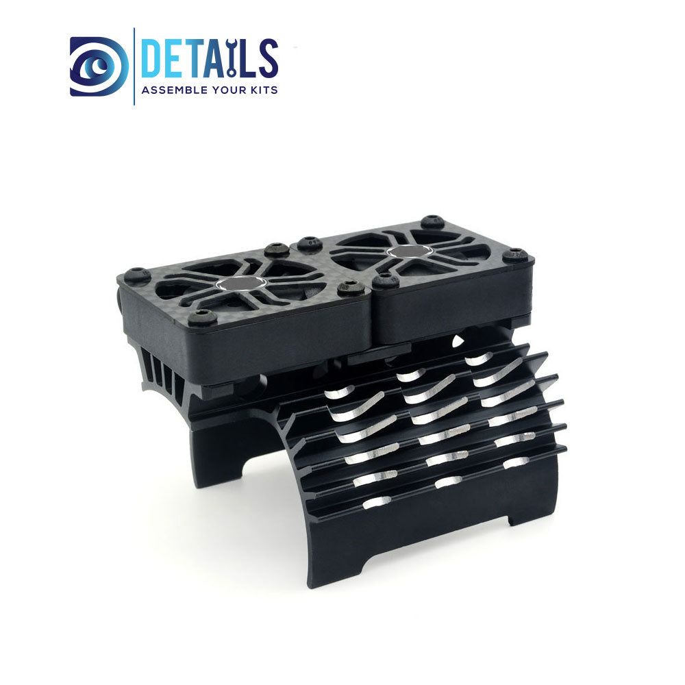 Hobby Details 55/56/58mm RC Car Twins Motor Cooling Fan with Heatsink 16000RPM