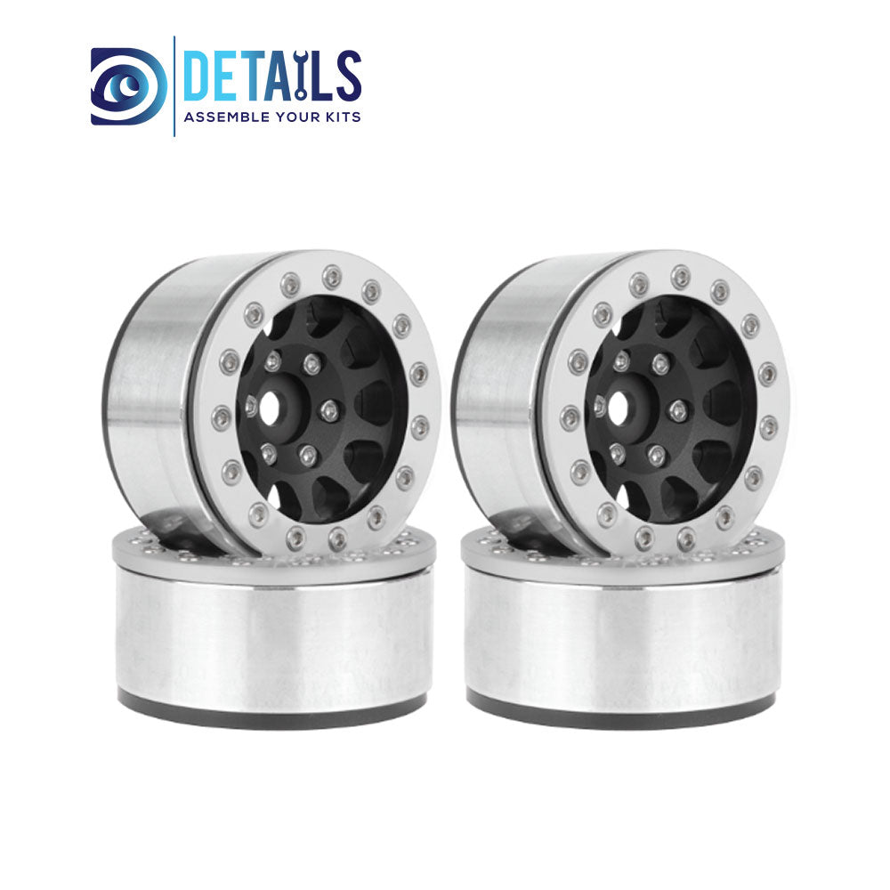 DTCW03018 1.55" Aluminum CNC BeadLock Wheels 4pcs/set 46x23mm