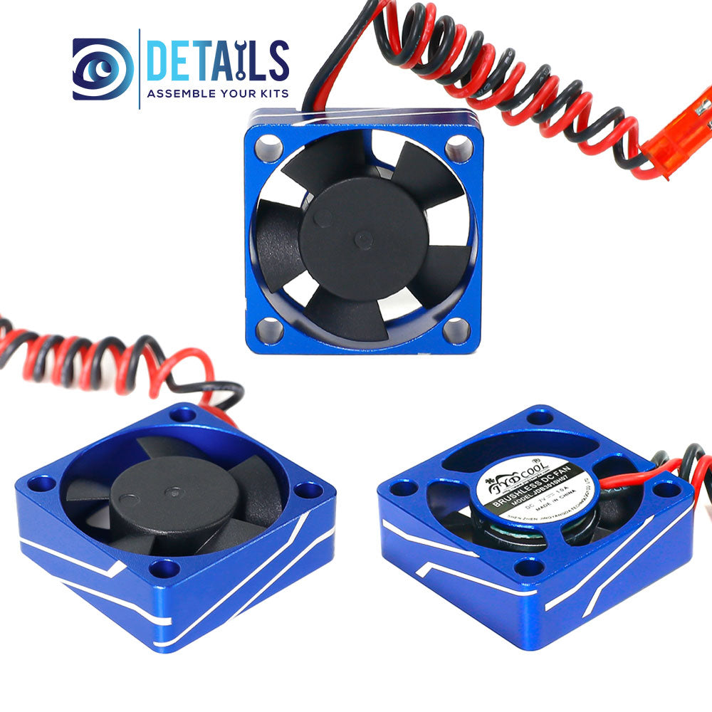 Aluminium 30x30 Fan for ESC and Motor 28000RPM Input Voltage: 4.8-8.4V Input Current: 1.5A 30*30*10mm Mount Holes: 24*24mm