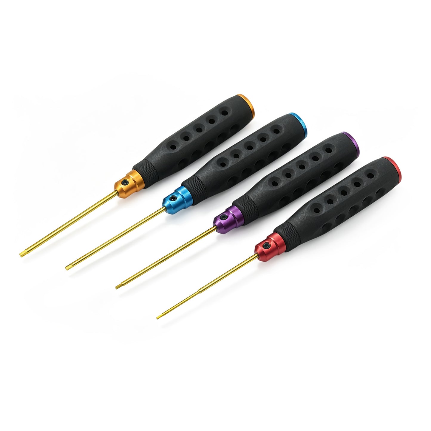 Hobbydetails Professional HSS Tool Set 4PCS Hex 1.5/2.0/2.5/3.0 Tips with Ergonomic Insulated Grip
