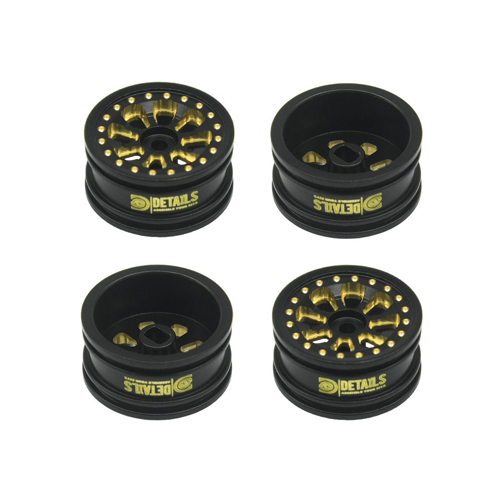 Hobby Details Brass 0.7" Wheel for SCX30 Cars Upgrade Parts 4pcs/set