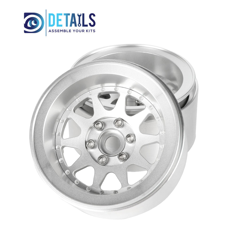 Hobby Details Offset -10mm Aluminum 2.2" Wheel Rim for 1/10 RC Crawler SCX10 Pro TRX4 VS4-10 Gen8 TRX6 CAPRA 4pcs/set A:Black B:Silver C:Titanium D:Copper