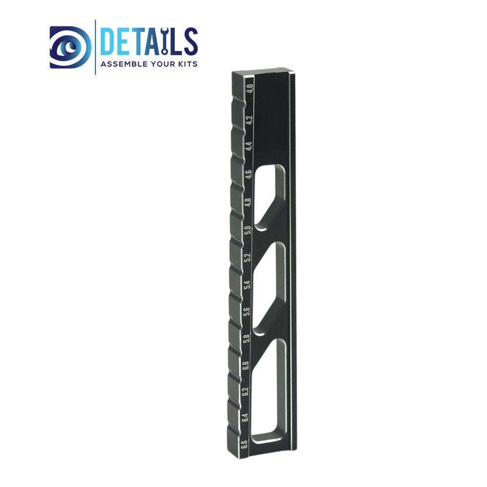RC Car Tool 10mm Ride Height Droop Gauge Adjuster Ruler Measuring for RC On-Road Drift 4.0~6.6