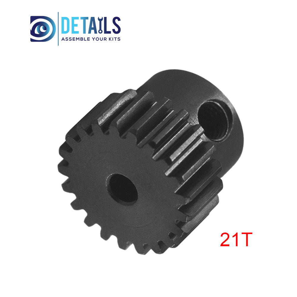 #45 Steel M0.5 Motor Pinions Chromium Gear-Black 2.3mm shaft M3 Screw Hole with Screw For Arrma 1/18 RC Car 1pcs 13T 14T 15T 16T 17T 18T 19T 20T 21T 22T