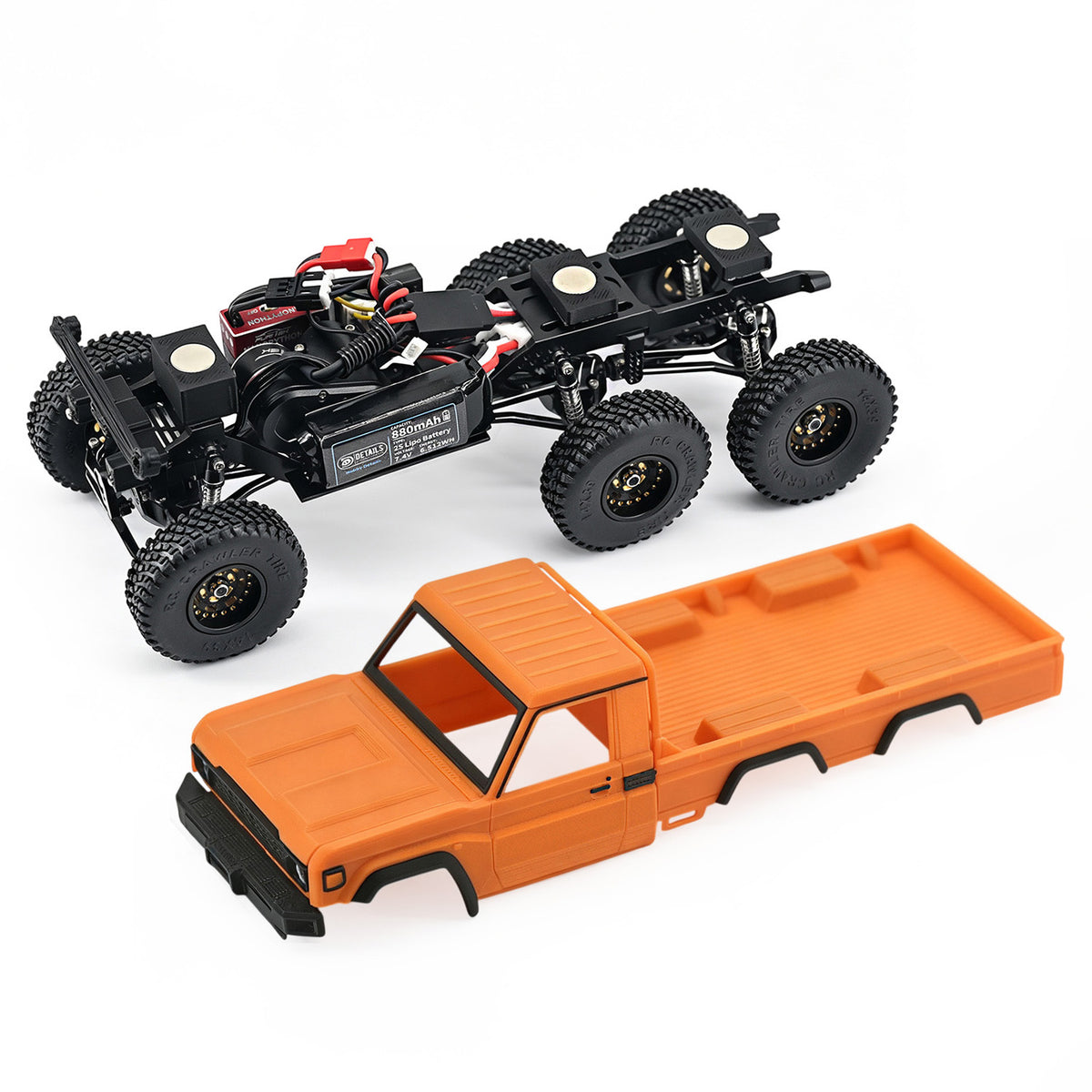 SCX30 6X6 Chassis KIT Upgrading Set with 3D Print LC79 Body