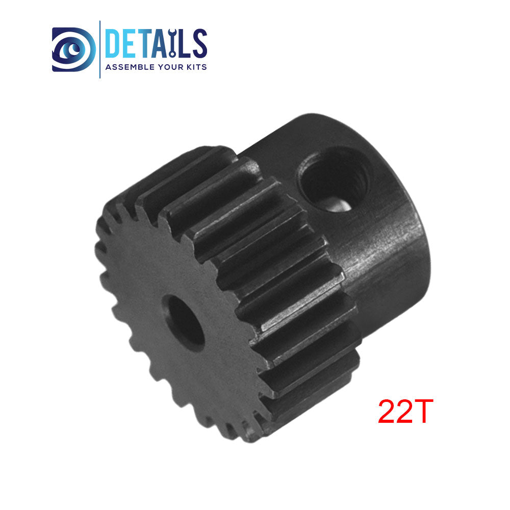 #45 Steel M0.5 Motor Pinions Chromium Gear-Black 2.3mm shaft M3 Screw Hole with Screw For Arrma 1/18 RC Car 1pcs 13T 14T 15T 16T 17T 18T 19T 20T 21T 22T