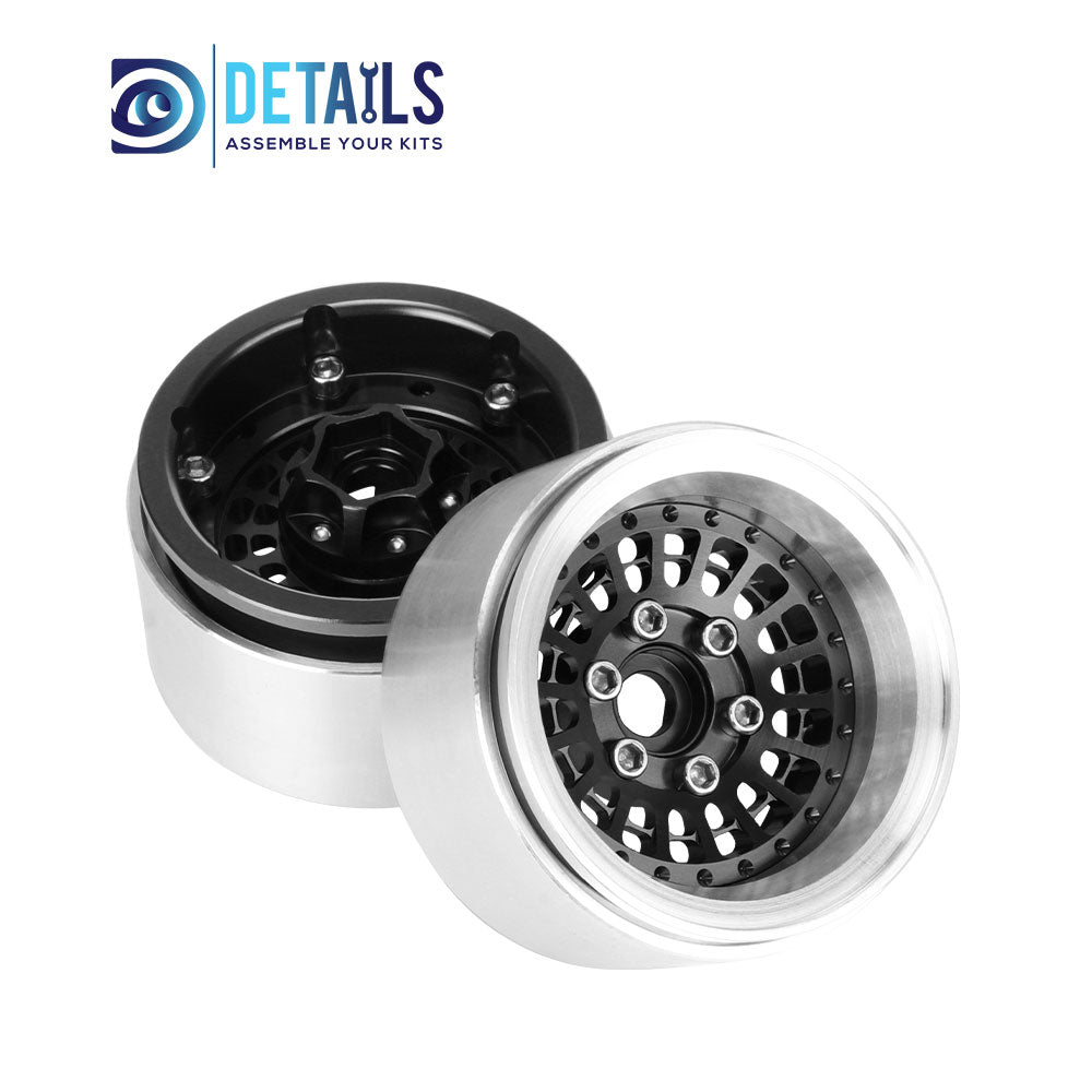 Offset -10mm Aluminum 1.9" Beadlock Wheel Rim for 1/10 RC Crawler SCX10 Pro TRX4 VS4-10 Gen8 TRX6 CAPRA 4pcs/set C