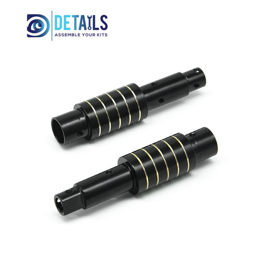Black Brass Rear Axle Tubes for Axial SCX10 PRO 1/10 RC Crawler Car 2pcs/set