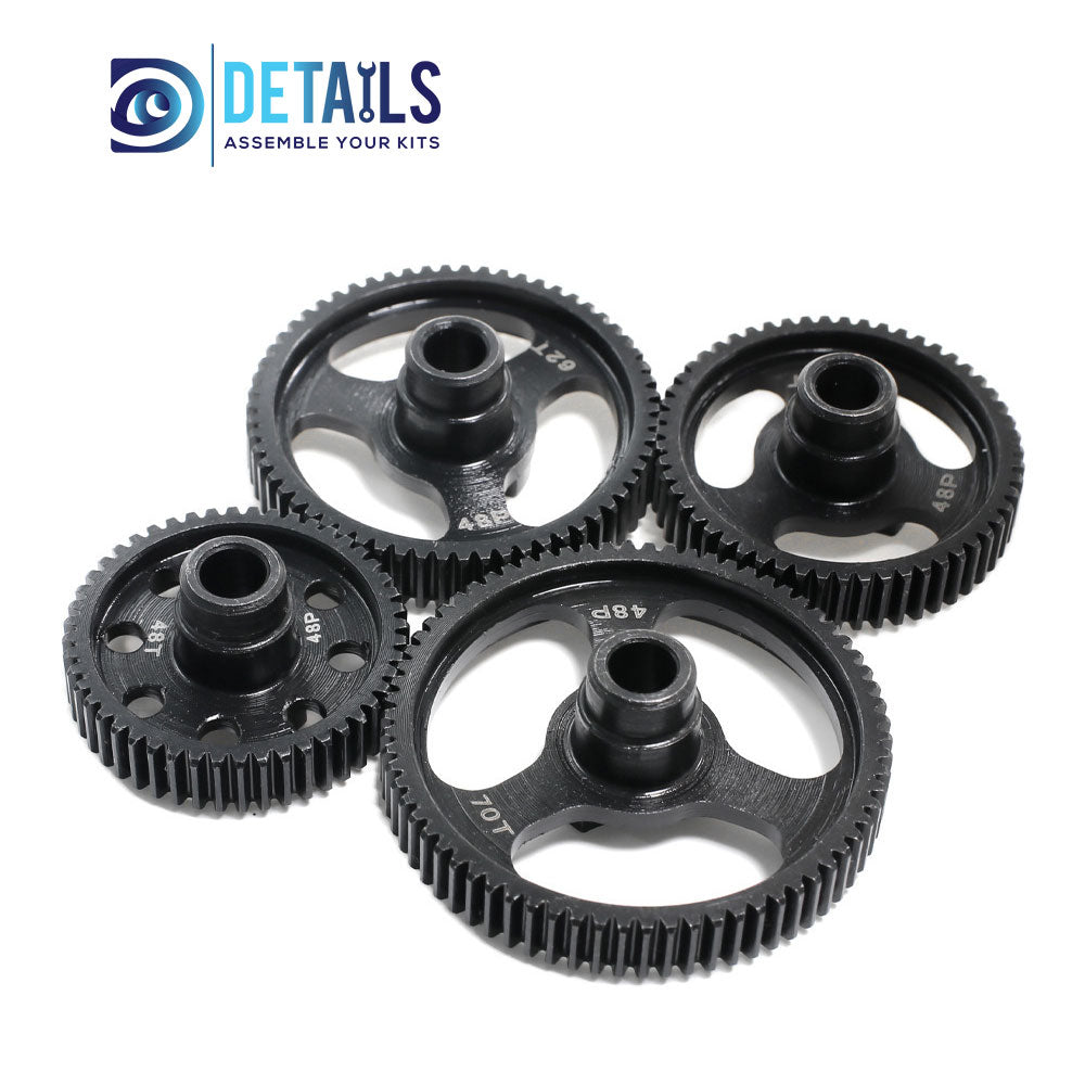 Steel Spur Gear 48DP 48/55/62/70T For Traxxas 1/10 Ford Bronco 4-TEC 2.0/3.0 Drift Ford Mustang 4pcs/set