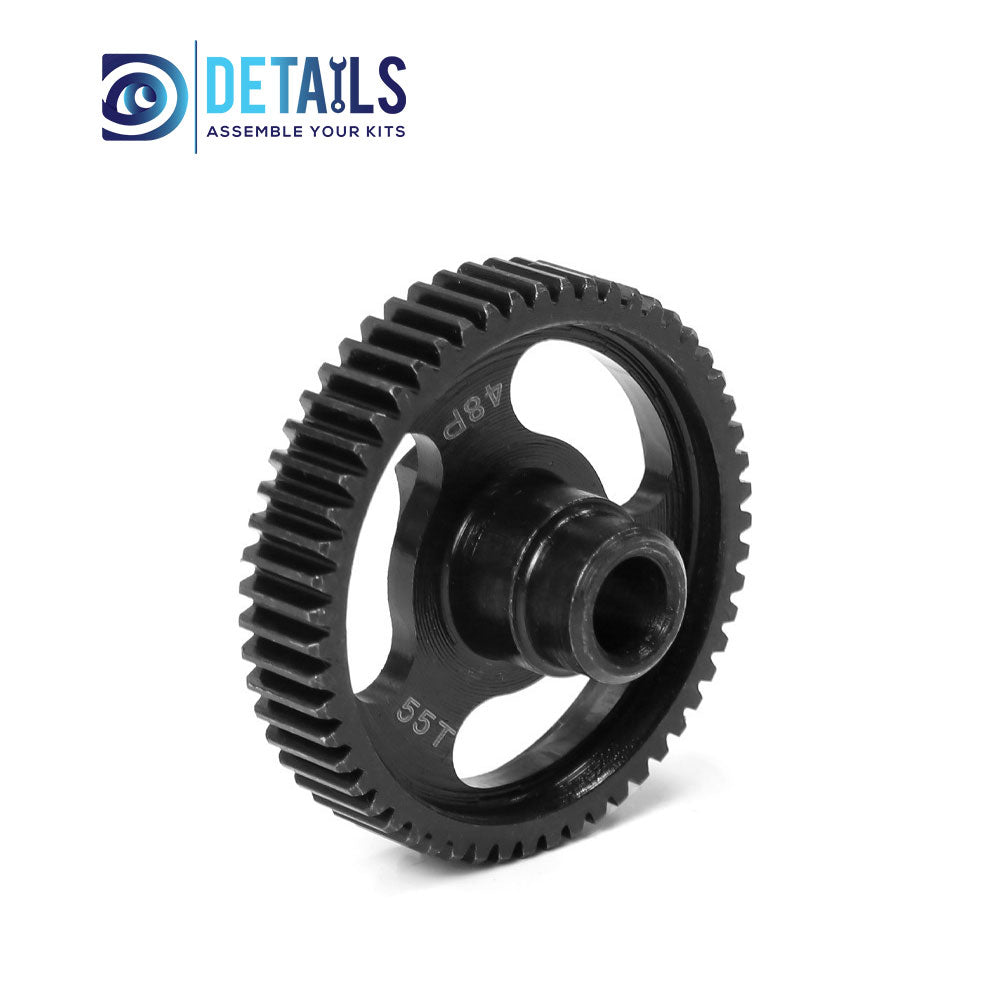 Steel Spur Gear 48DP 55T For Traxxas 1/10 Ford Bronco 4-TEC 2.0/3.0 Drift Ford Mustang 1pcs