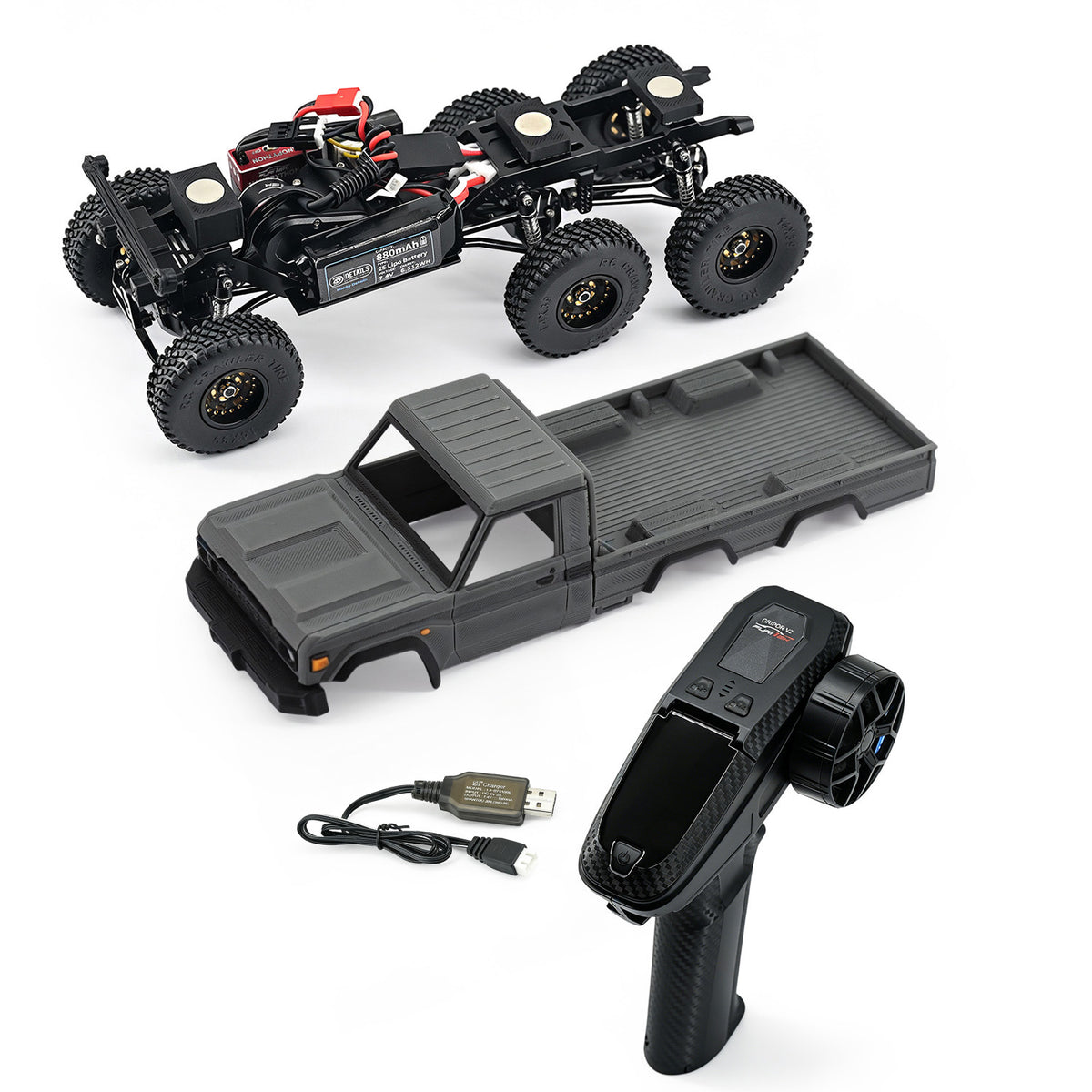 SCX30 6X6 Chassis KIT Upgrading Set with 3D Print LC79 Body