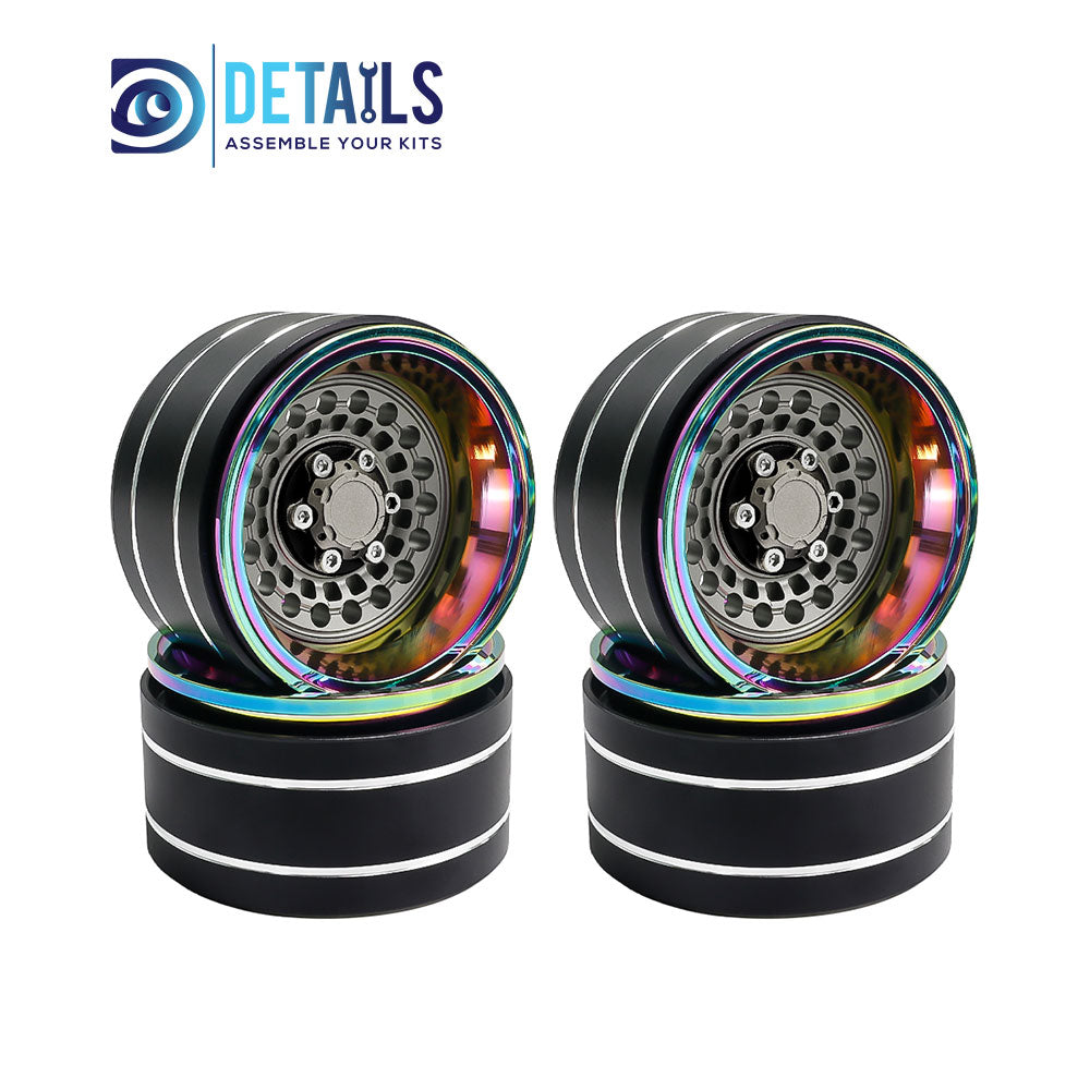 Hobby Details 1.9" Aluminum Crawler Wheels Dazzling colour 4pcs/set A:Copper B:Titanium C:Black