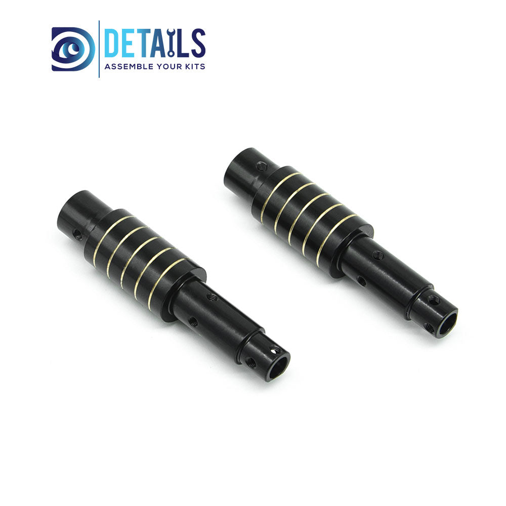 Black Brass Rear Axle Tubes for Axial SCX10 PRO 1/10 RC Crawler Car 2pcs/set