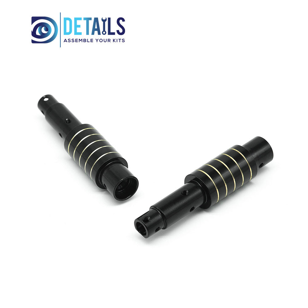Black Brass Rear Axle Tubes for Axial SCX10 PRO 1/10 RC Crawler Car 2pcs/set