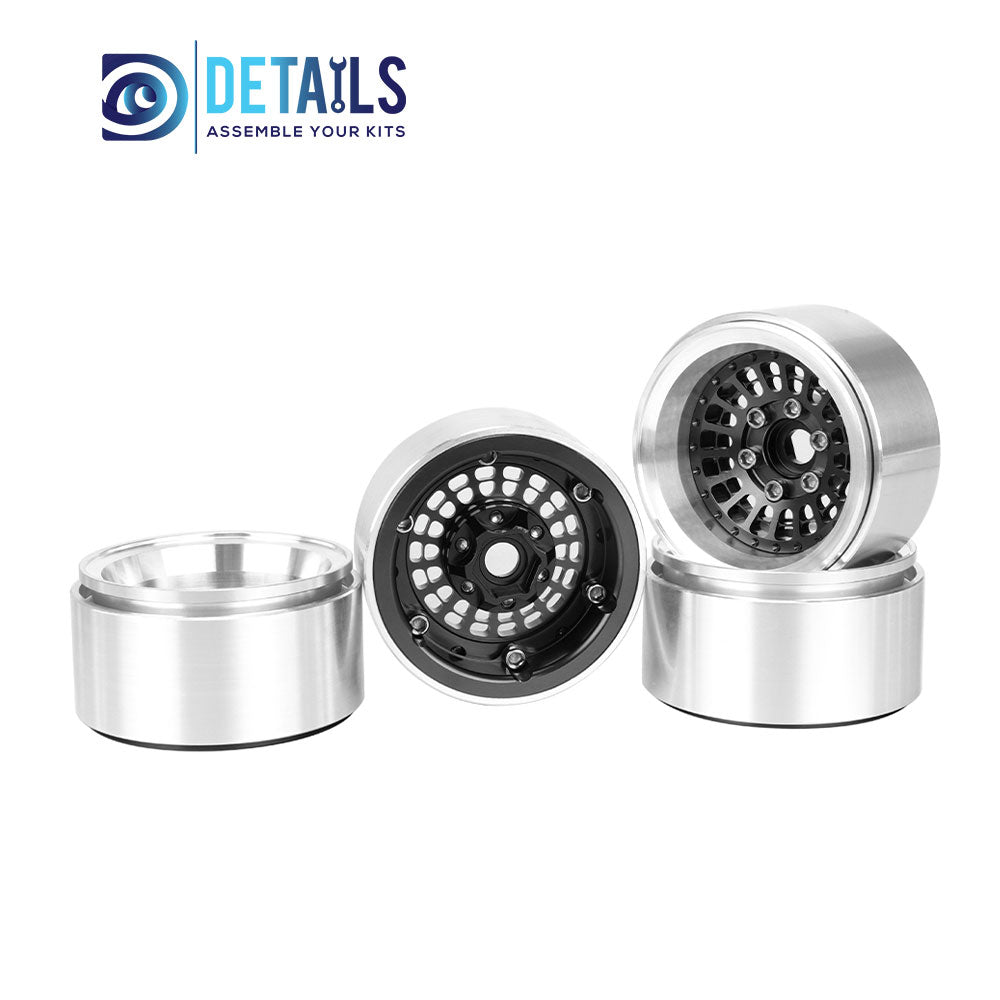 Offset -10mm Aluminum 1.9" Beadlock Wheel Rim for 1/10 RC Crawler SCX10 Pro TRX4 VS4-10 Gen8 TRX6 CAPRA 4pcs/set C