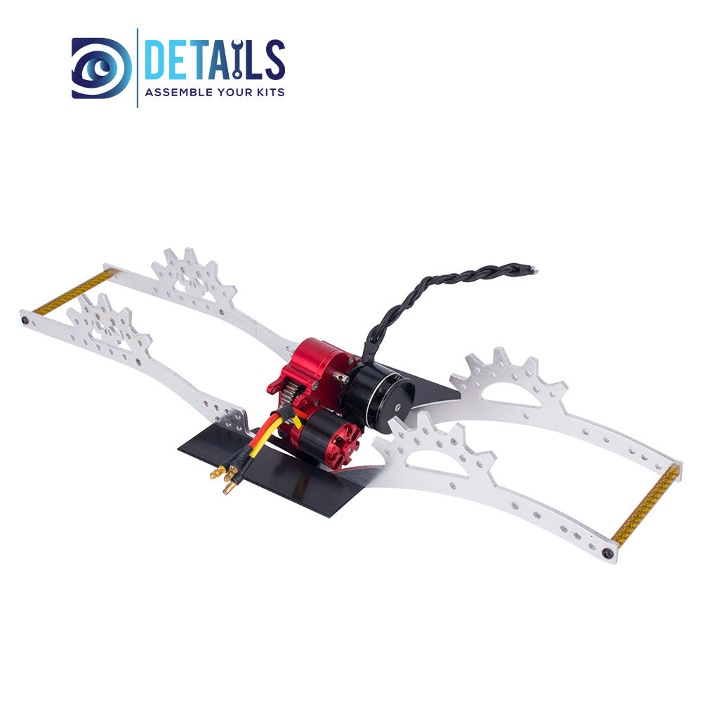 Hobby Details CNC Aluminum Dual Transmission Overdrive Gearbox Installable 2 Motors for 1/10 RC Crawler Upgrade Parts A:Black B:Red C:Purple