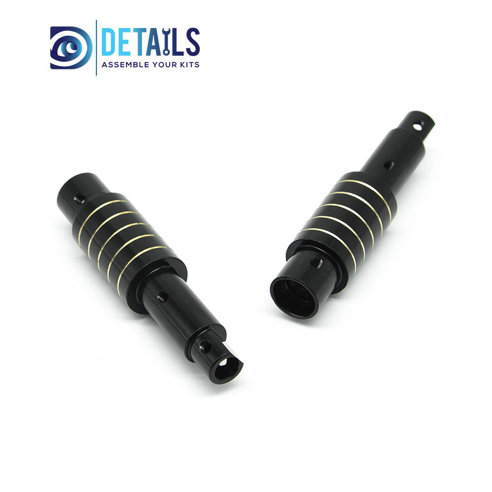 Black Brass Rear Axle Tubes for Axial SCX10 PRO 1/10 RC Crawler Car 2pcs/set