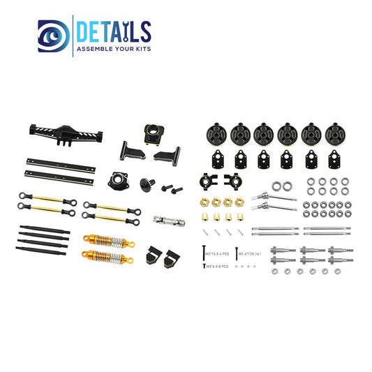 Metal upgrading TRX6M for 1/18 RC Crawler Car C Style （Add shock and shock mount and portal）