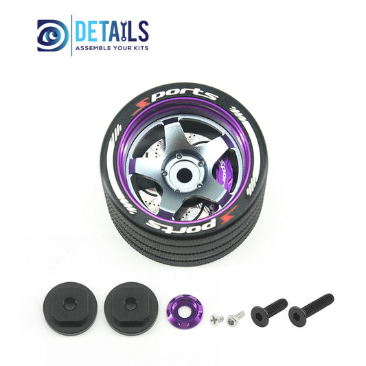 Aluminum RC Transmitter Steering Handwheel for Sanwa/ Futaba/NB4/ 7PX/X9 DTEL01038 Purple