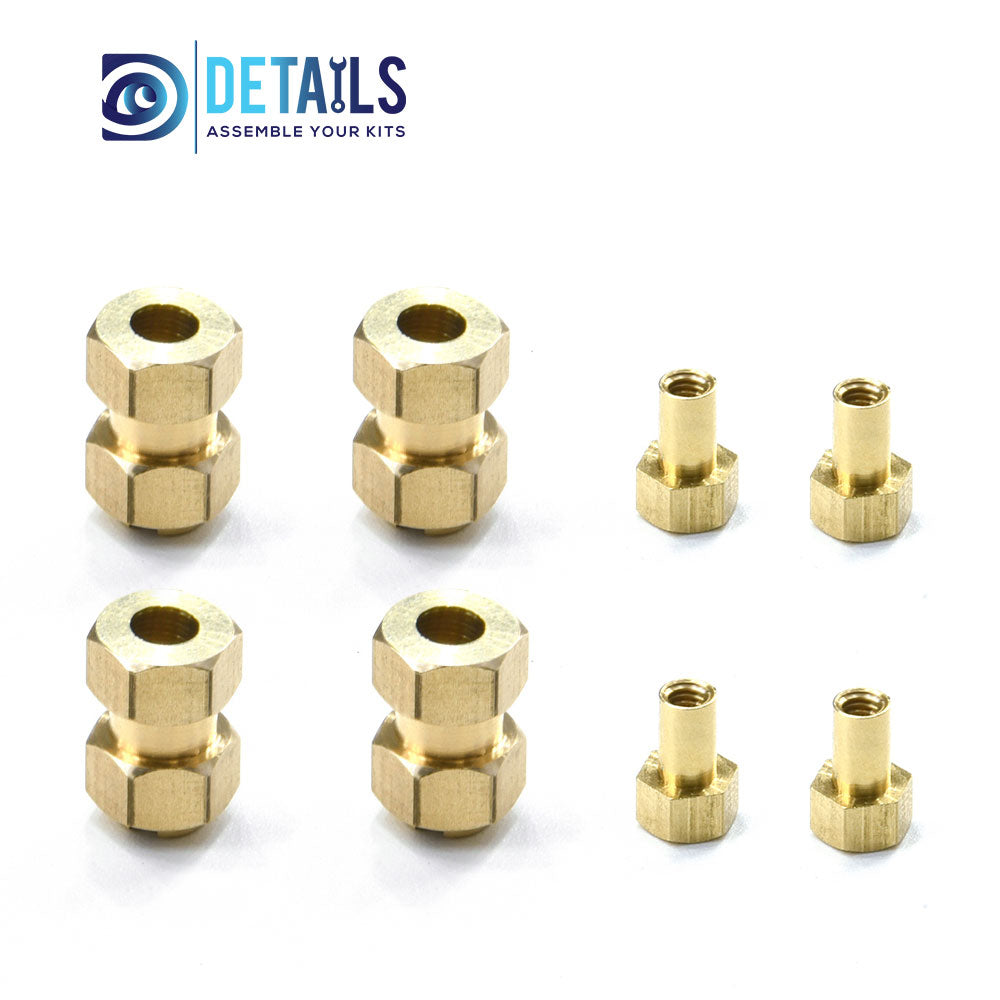 Brass 7.0mm Hex, Length 10mm 4pcs/set for TRX-4M 1/18 Car