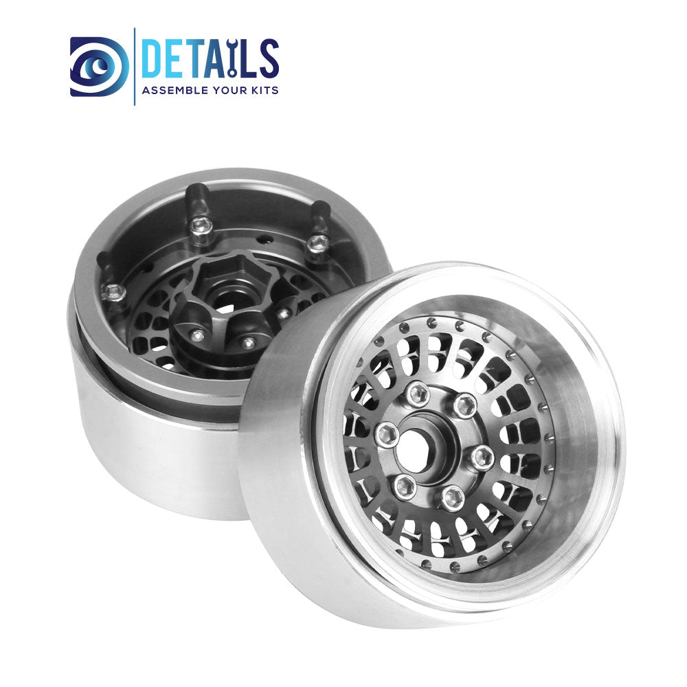 Offset -10mm Aluminum 1.9" Beadlock Wheel Rim for 1/10 RC Crawler SCX10 Pro TRX4 VS4-10 Gen8 TRX6 CAPRA 4pcs/set C