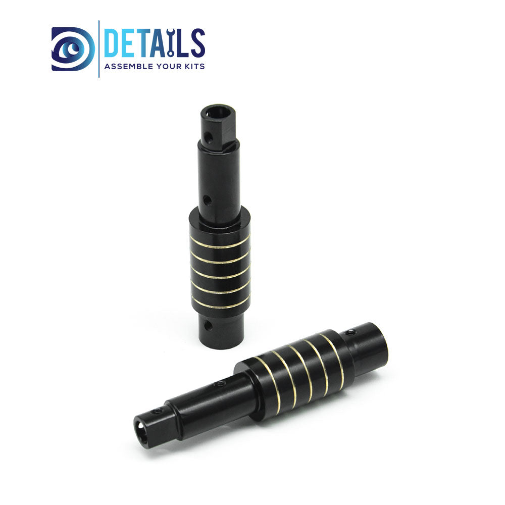 Black Brass Rear Axle Tubes for Axial SCX10 PRO 1/10 RC Crawler Car 2pcs/set