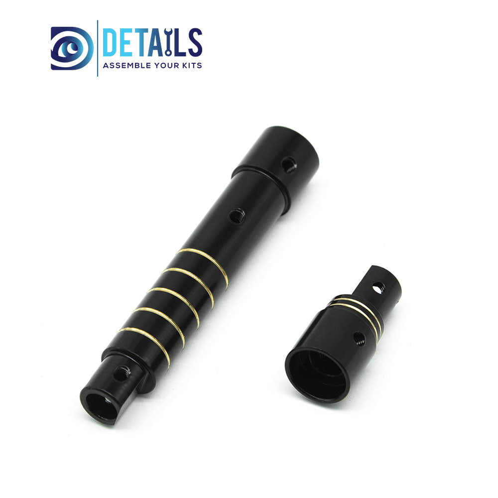 Black Brass Front Axle Tubes for Axial SCX10 PRO 1/10 RC Crawler Car 2pcs/set