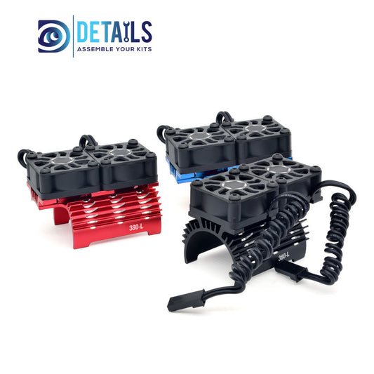 Hobby Details 28/29mm RC Car Twins Motor Cooling Fan with Heatsink 32000RPM(380-L)