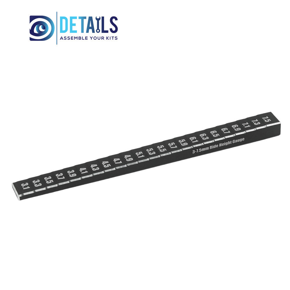 RC Car Tool 10mm Ride Height Droop Gauge Adjuster Ruler Measuring for RC On-Road Drift 3.0-7.4mm