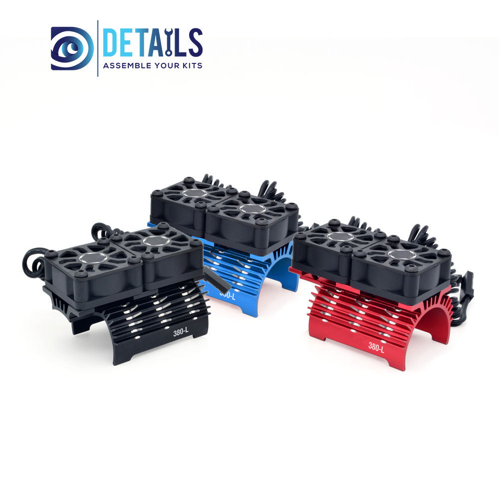Hobby Details 28/29mm RC Car Twins Motor Cooling Fan with Heatsink 32000RPM(380-L)