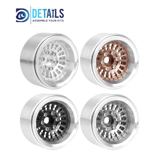 Offset -10mm Aluminum 1.9" Beadlock Wheel Rim for 1/10 RC Crawler SCX10 Pro TRX4 VS4-10 Gen8 TRX6 CAPRA 4pcs/set C