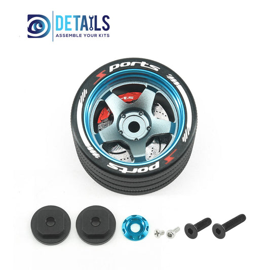 DTEL01038 Aluminum RC Transmitter Steering Handwheel for Sanwa/ Futaba/NB4/ 7PX/X9  Blue