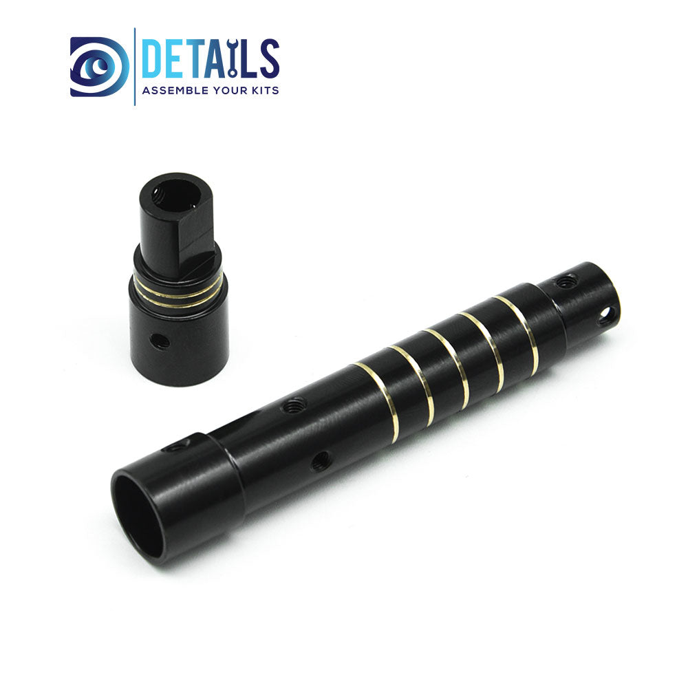 Black Brass Front Axle Tubes for Axial SCX10 PRO 1/10 RC Crawler Car 2pcs/set