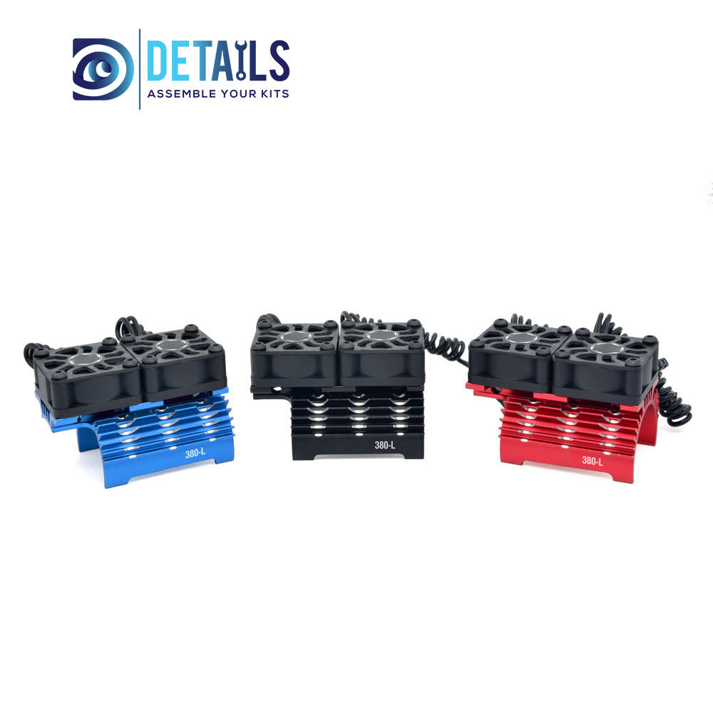 Hobby Details 28/29mm RC Car Twins Motor Cooling Fan with Heatsink 32000RPM(380-L)