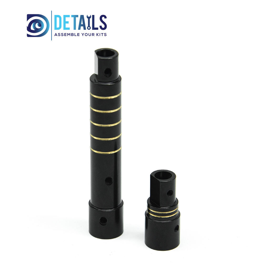 Black Brass Front Axle Tubes for Axial SCX10 PRO 1/10 RC Crawler Car 2pcs/set