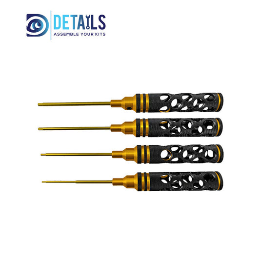 Classic Allen Wrench Set - Black Gold Honeycomb 4pcs