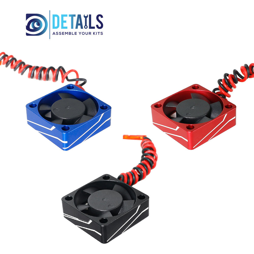 Aluminium 30x30 Fan for ESC and Motor 28000RPM Input Voltage: 4.8-8.4V Input Current: 1.5A 30*30*10mm Mount Holes: 24*24mm