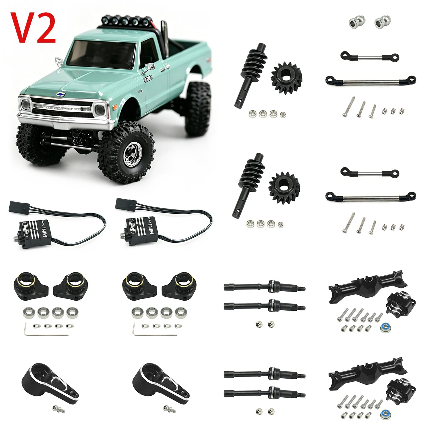 Hobbydetails SCX30 Four-wheel Steer Set