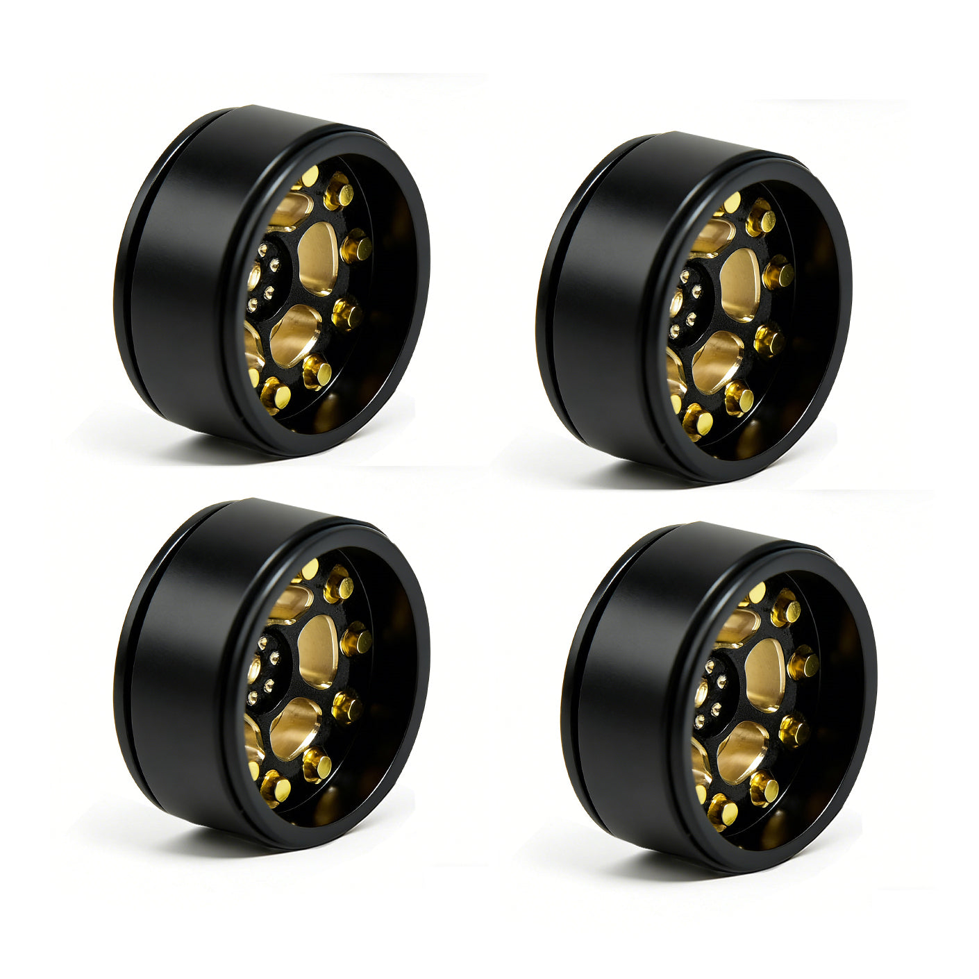 Hobby Details Brass 0.7" Wheel Offset Wheel and 0.7‘’ Wheel Tire with Foam for SCX30 Cars Upgrade Parts 4pcs/Set