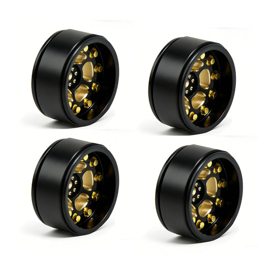 Hobby Details Brass 0.7" Wheel Offset Wheel and 0.7‘’ Wheel Tire with Foam for SCX30 Cars Upgrade Parts 4pcs/Set