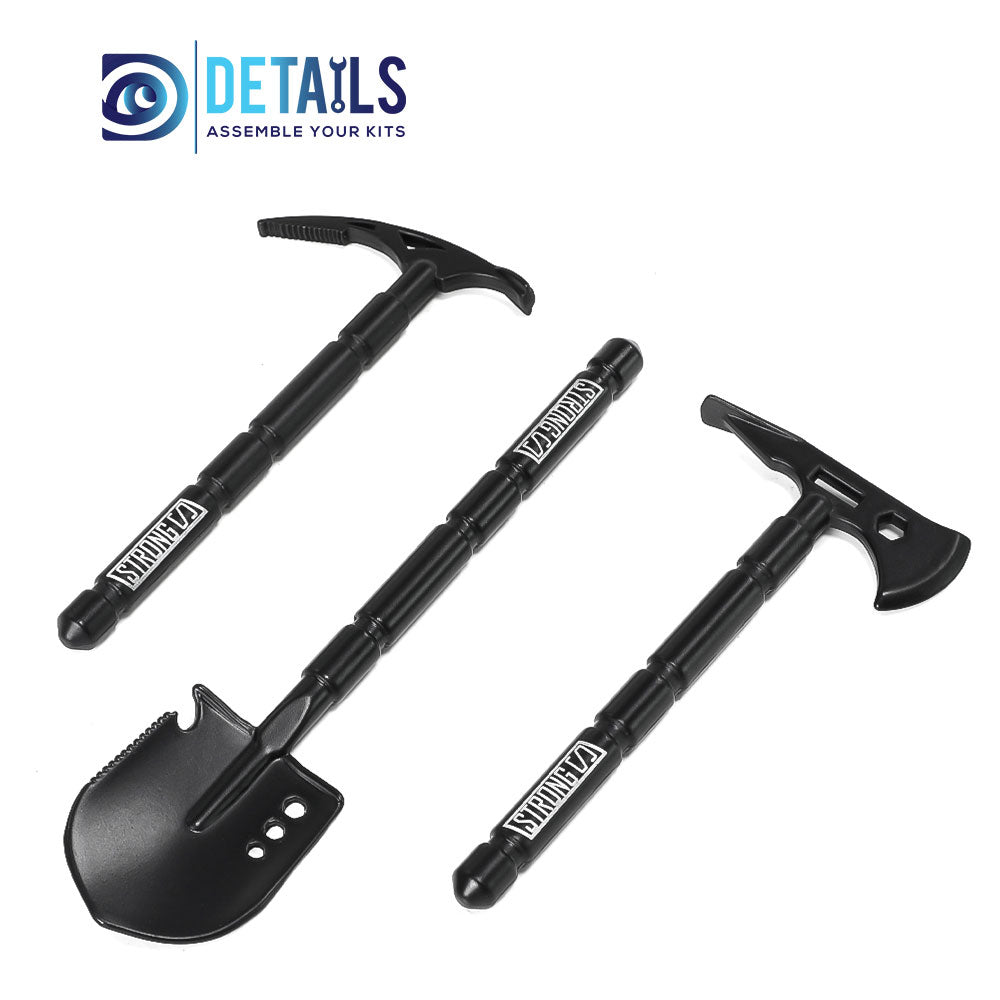 Hobby Details Shovel and pickaxe 3pcs/set