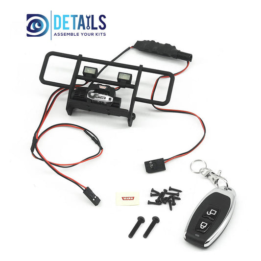 3D printing Front Bumper with Winch and Remote Controller for TRX4M 1/18 Ford F150 Chevrolet K10