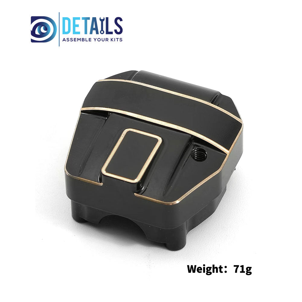 Brass Axle Cover Counterweight for SCX10 PRO (Golden Black)